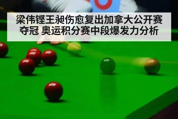 梁伟铿王昶伤愈复出加拿大公开赛夺冠 奥运积分赛中段爆发力分析
